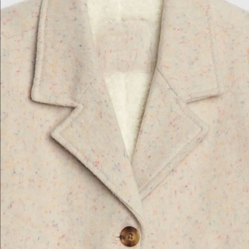 Gap Toddler Speckle Sherpa-Lined Car Coat size 2T - Picture 3 of 11